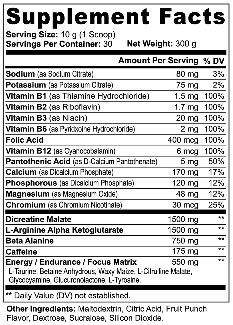 BULL TECH PRE-WORKOUT